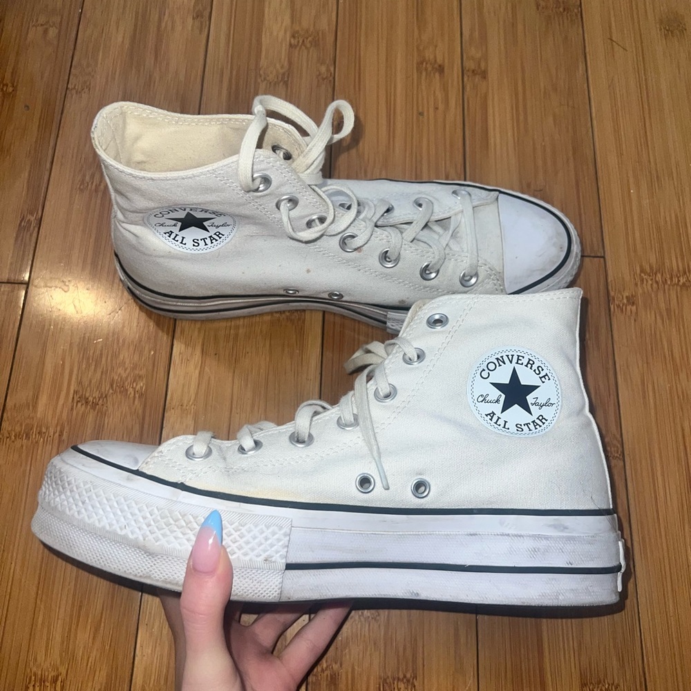 Converse White High-Top Sneakers